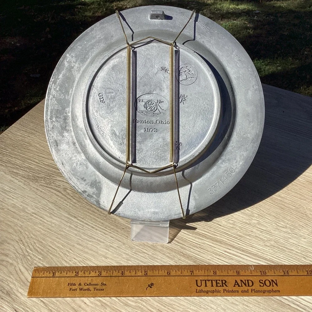 The Great American Revolution 1776 Plate Declaration of‎ Independence Pewter